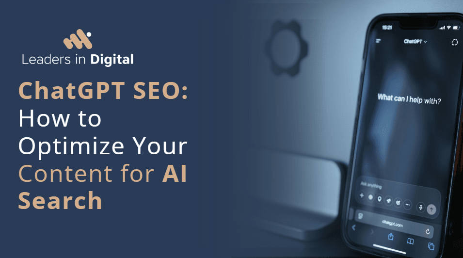 ChatGPT SEO strategy showing how businesses can optimise content for AI search and AI-generated recommendations