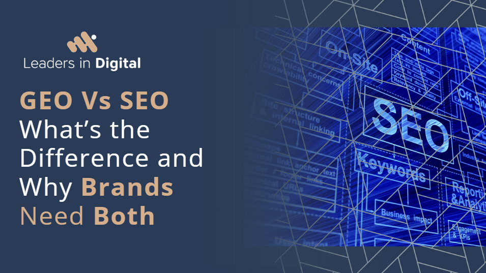GEO vs SEO comparison showing the difference between Google rankings and AI-generated brand recommendations
